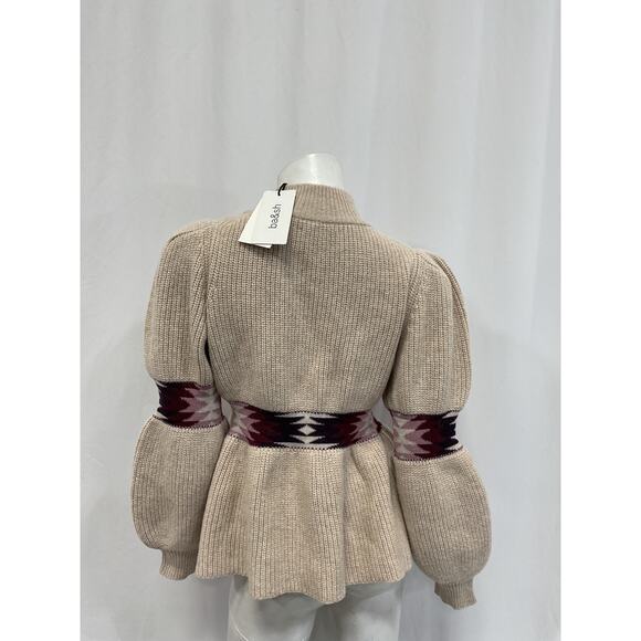 Ba&Sh Button Beige Wool Shoulder Sweater Size S - NWT - Picture 3 of 5